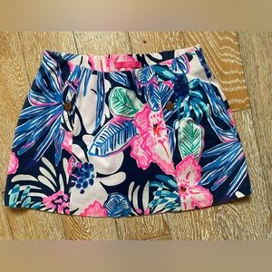 Lilly Pulitzer Floral Print Skort Size Medium